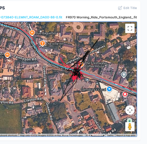 Amazfit Cheetah 2 Ultra GPS test detail - coffee stop effects