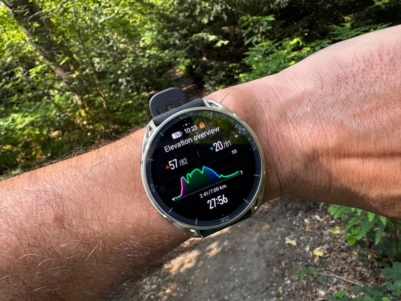 Amazfit Cheetah 2 Ultra showing Route elevation Overview