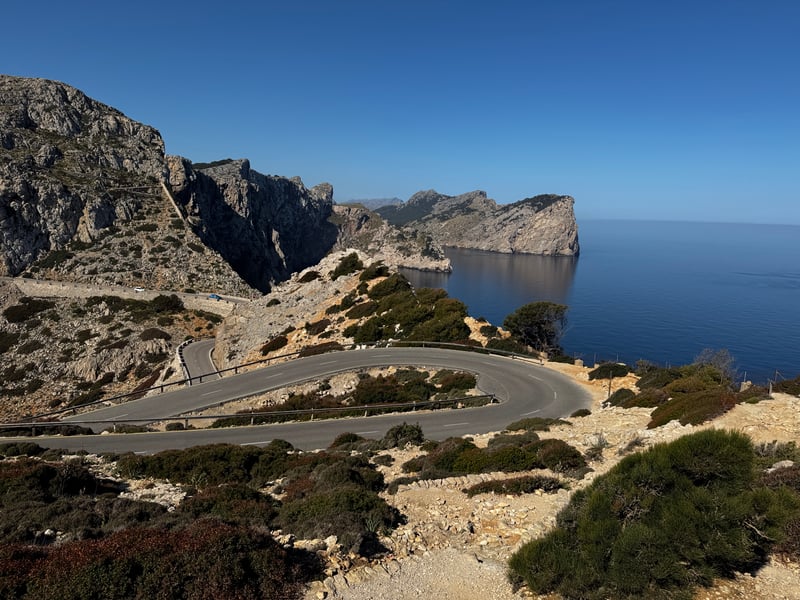 Looking back from Cap Formentor