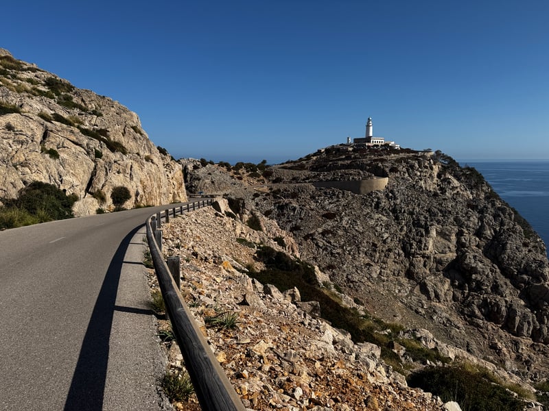 View to the Cap Formentor lighthouse