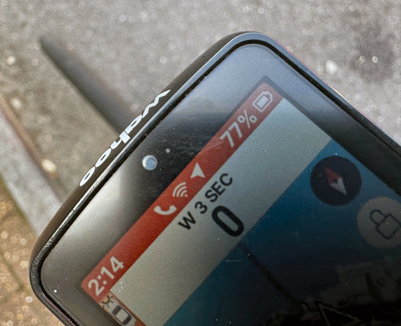 Wahoo Roam 3 Ending Battery Charge State