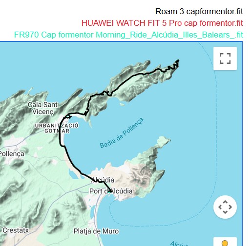 cap formentor trip with huawwei watch fit 5 pro when road cycling overview