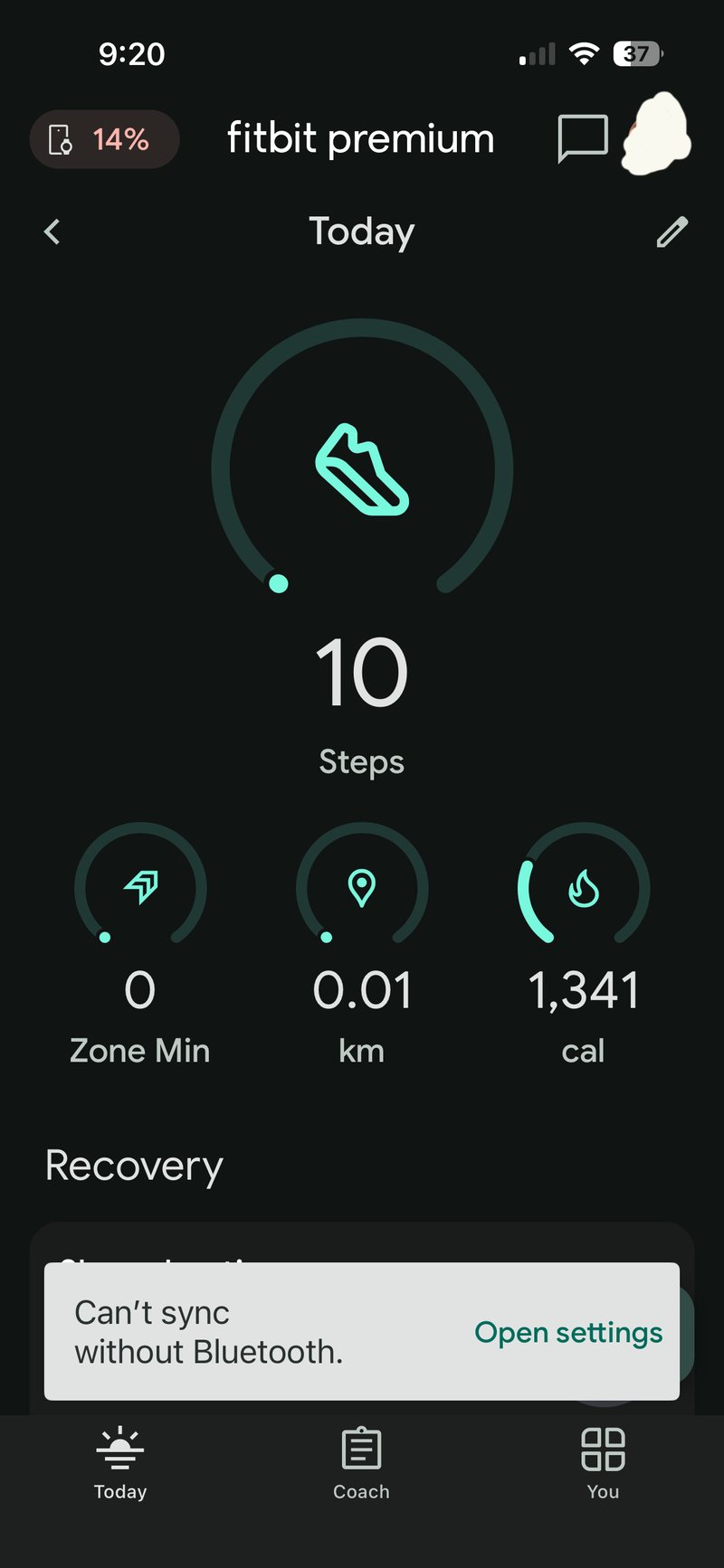 Fitbit app home screen on iOS, the starting point for joining the Google Health public preview