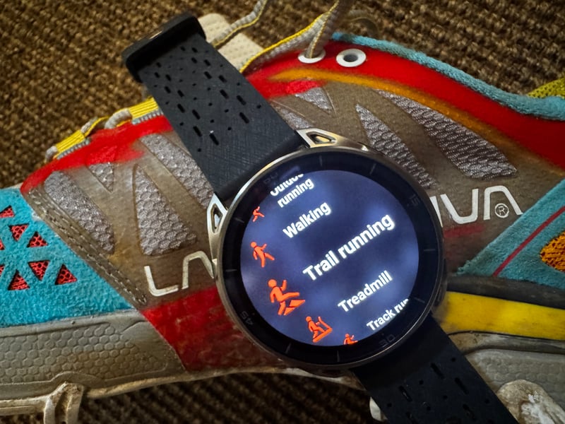 Trail run sport profile shown on the Amazfit Cheetah 2 Ultra