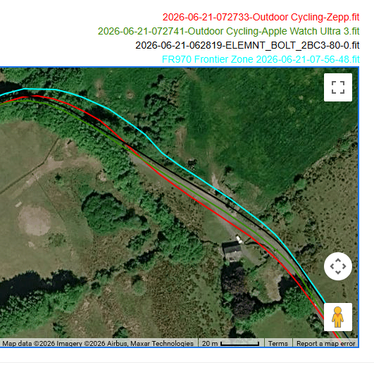Amazfit Balance 3 GPS accuracy second detail view Dartmoor Classic Medio