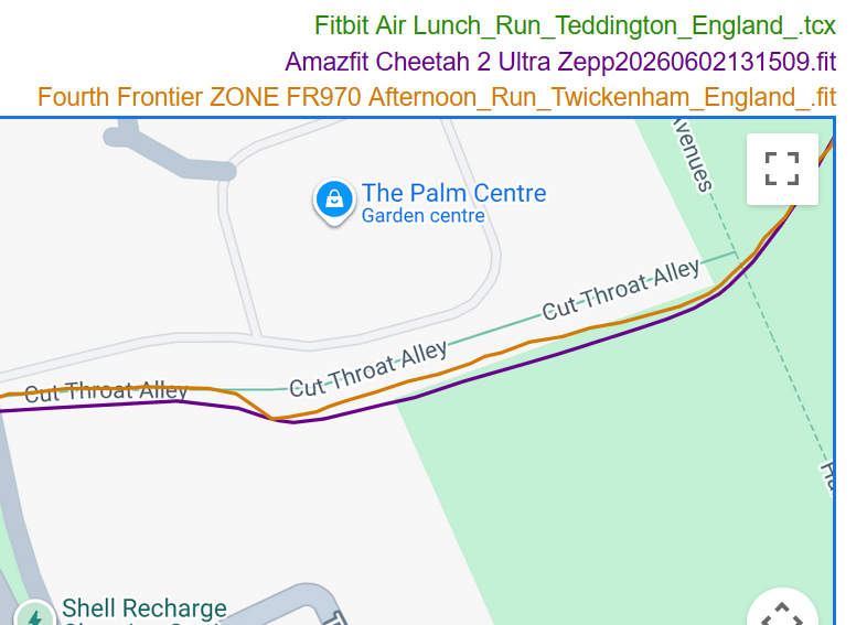 amazfit cheetah 2 ultra gps test 10 mile route narrow cutthroat alley high walls very hard not bad