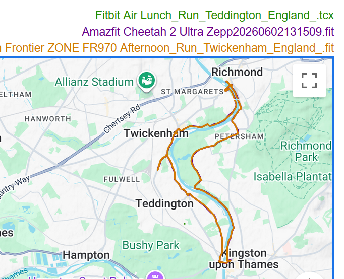 amazfit cheetah 2 ultra gps test 10 mile route overview