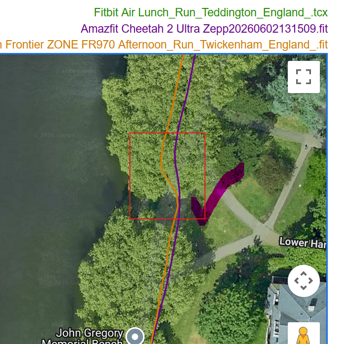 amazfit cheetah 2 ultra gps test 10 mile route sharp track change under trees good no smoothing