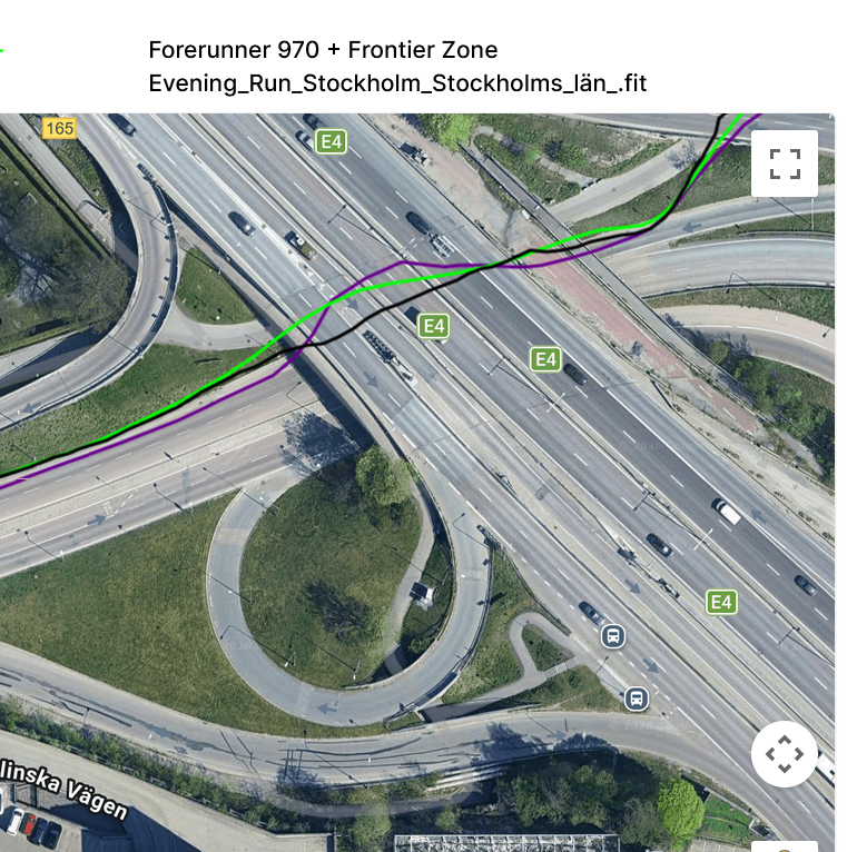 Stockholm GPS test underpass section Amazfit Balance 3 vs Apple Watch Ultra 3 vs Garmin Forerunner 970