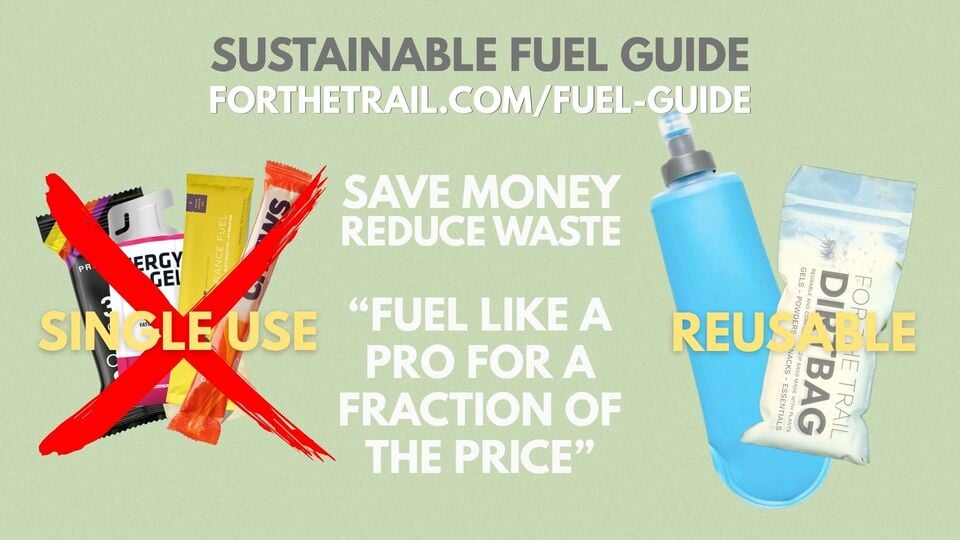For The Trail Sustainable Fuelling Guide covering bulk and home-made running nutrition options for trail and ultra runners