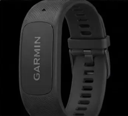 Leaked Garmin CIRQA fitness band showing textured strap and screenless module with the Garmin wordmark