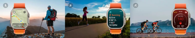 Tooboo on Apple Watch for hiking, trail running and cycling.
