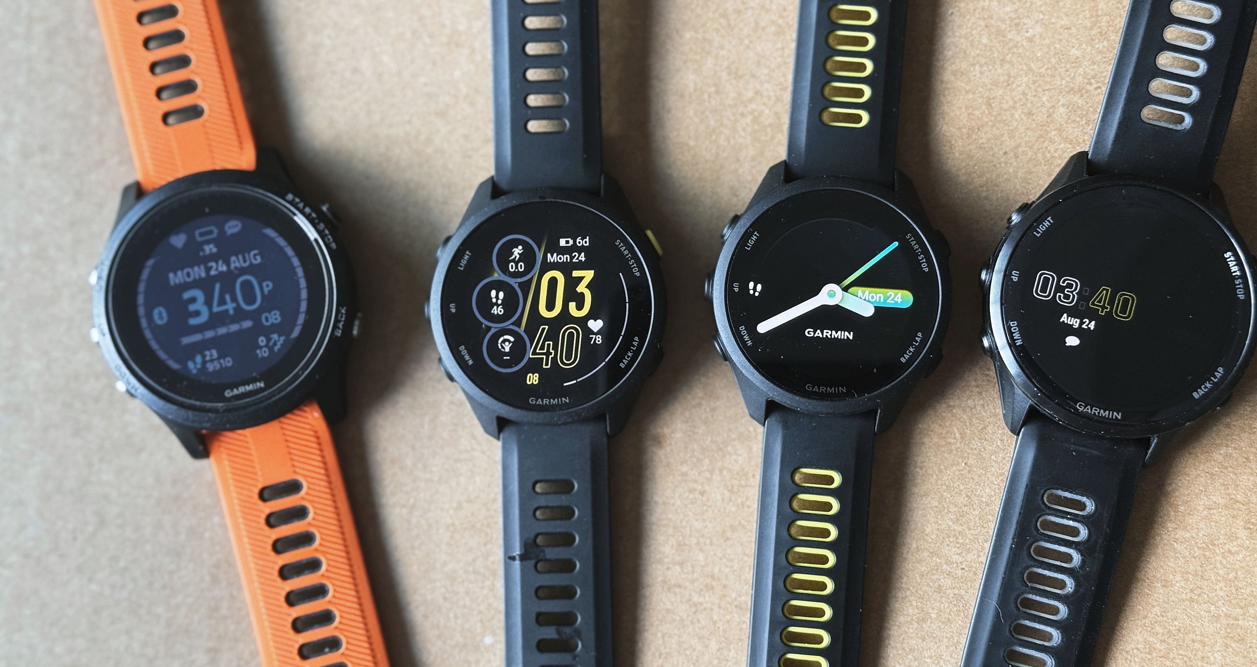 Garmin Forerunner range comparison: FR935, FR70, FR170 and FR970 side by side