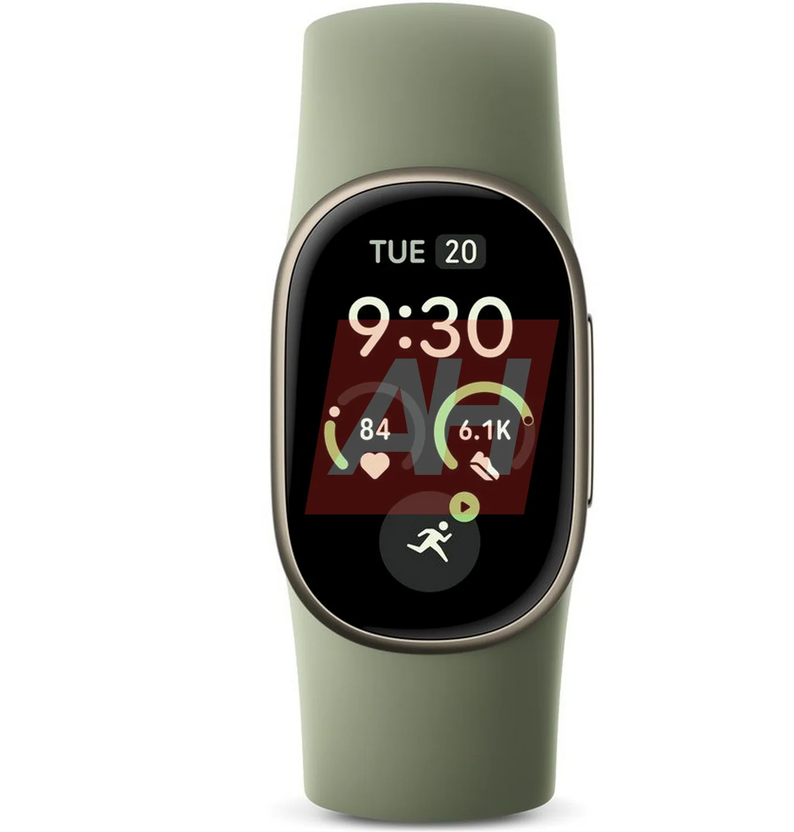 Google Fitbit Edge in green, front view, in leaked product image