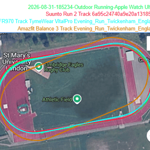 Suunto Run 2 at St Marys Running Track Overview