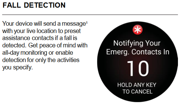 Garmin Fall Detection Send Location To Contacts Example
