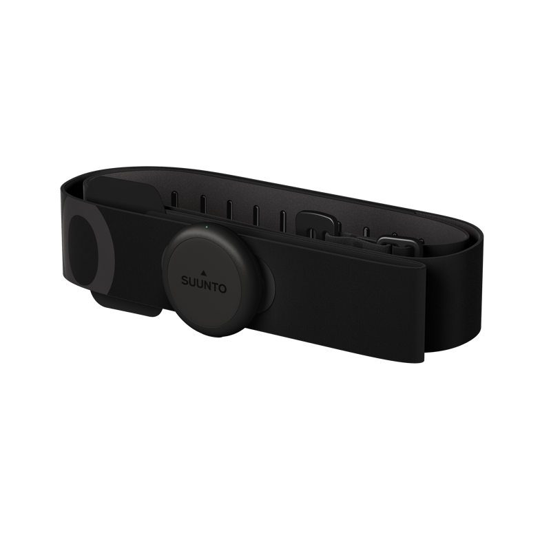 Suunto Smart Heart Rate Belt 2 chest strap folded, quarter-left view