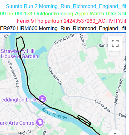 parkrun route overview garmin fenix 9 pro vs suunto run 2 vs polar sense vs fr970 vs hrm600 vs whoop mg vs apple watch ultra 3
