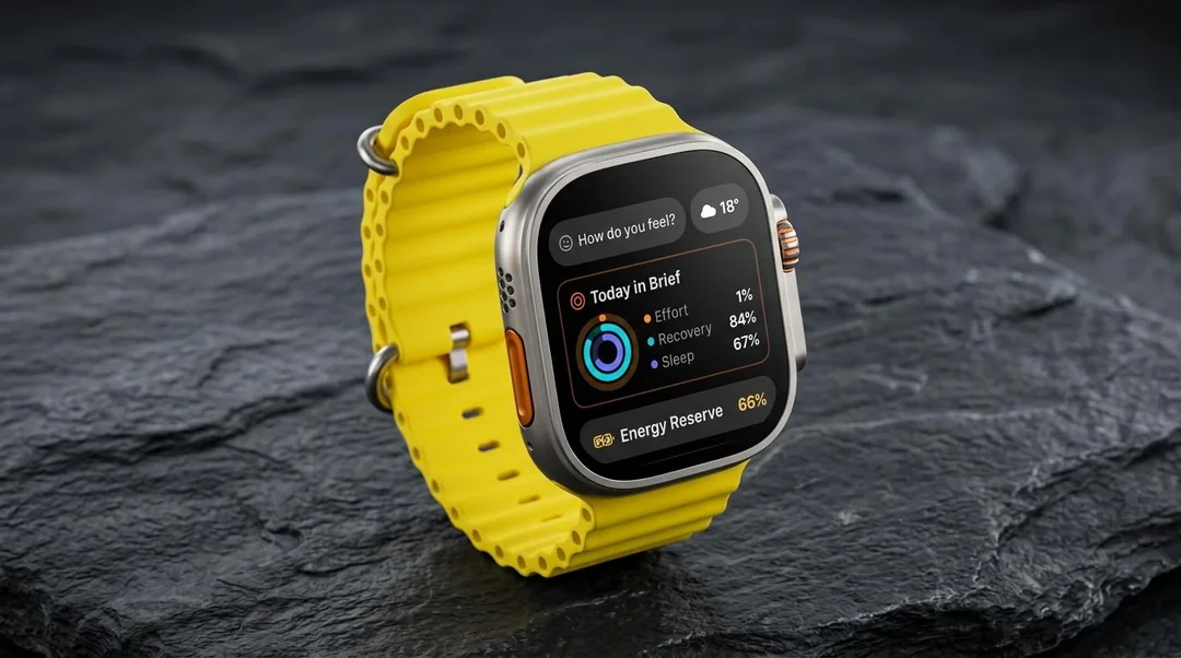 SportVitals training load dashboard shown on an Apple Watch and iPhone