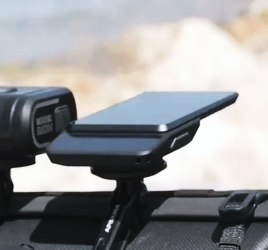 COROS Dura 2 from above, with a thin display on a deeper mount that may hold the solar panel and battery