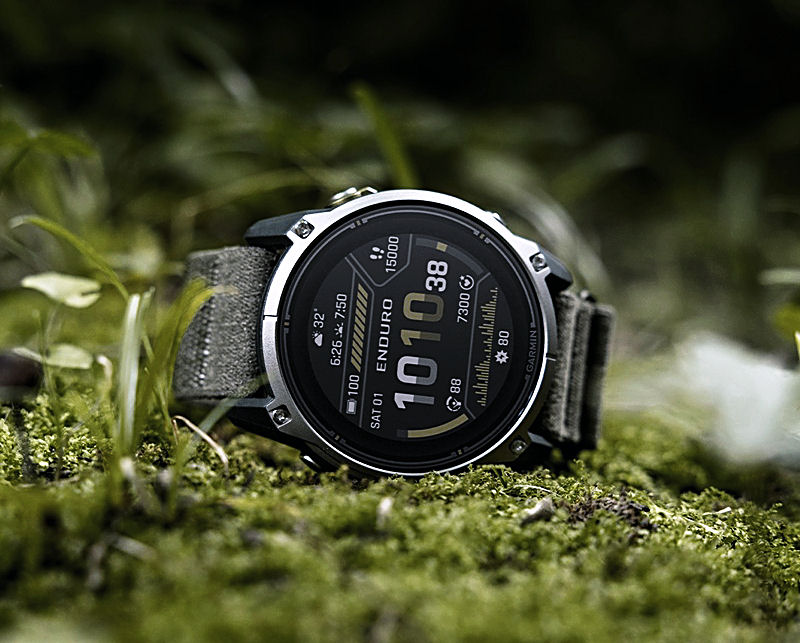 Garmin Enduro 4 off wrist in adventure in the grass