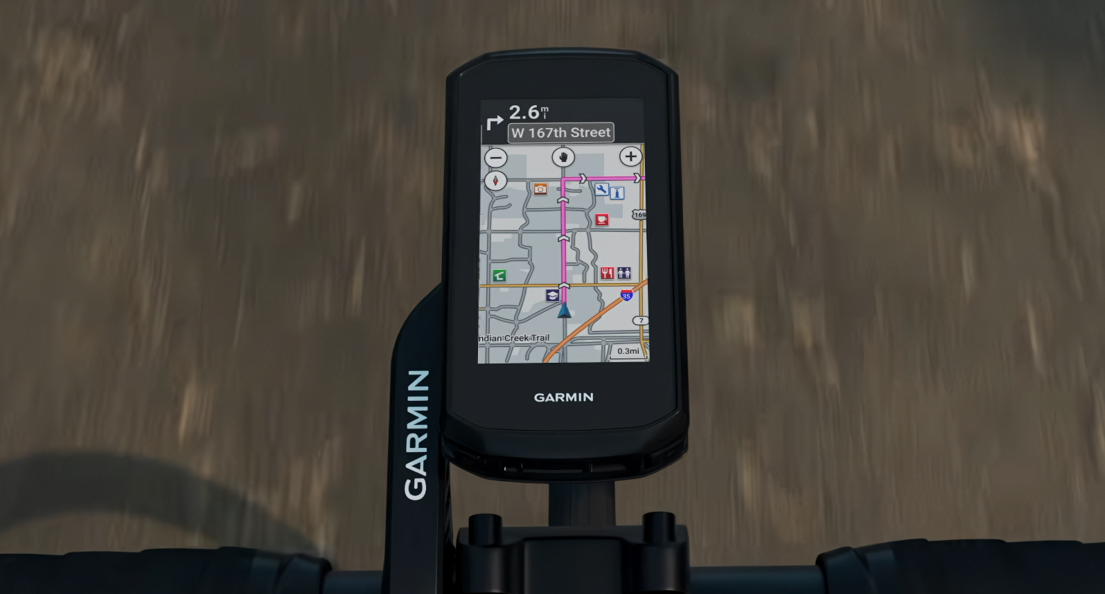 garmin edge explore 3 on bars out front map hero
