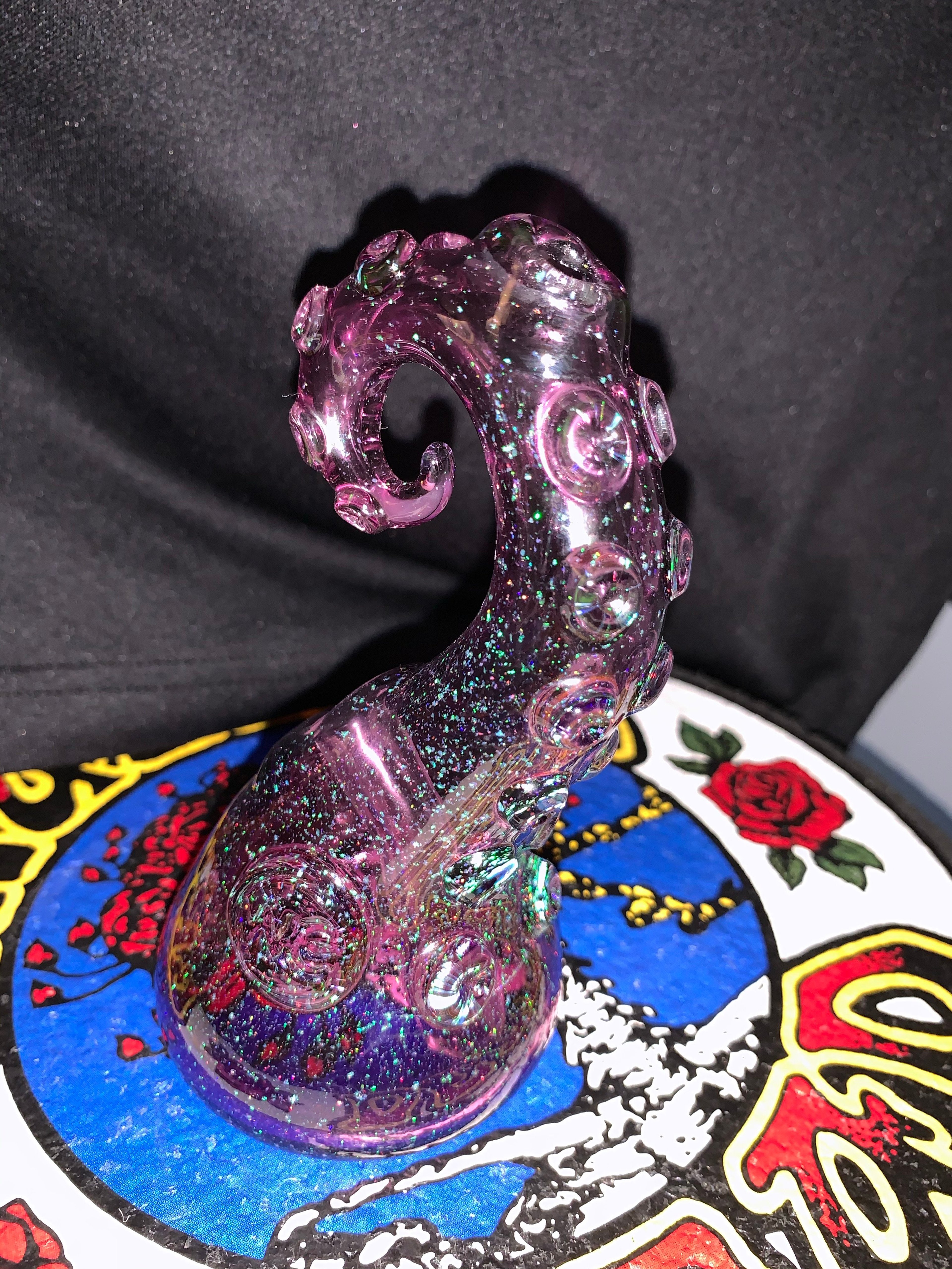 Wicked Glass: Kraken Tentacle Violet Iris Crushed Opal image 0