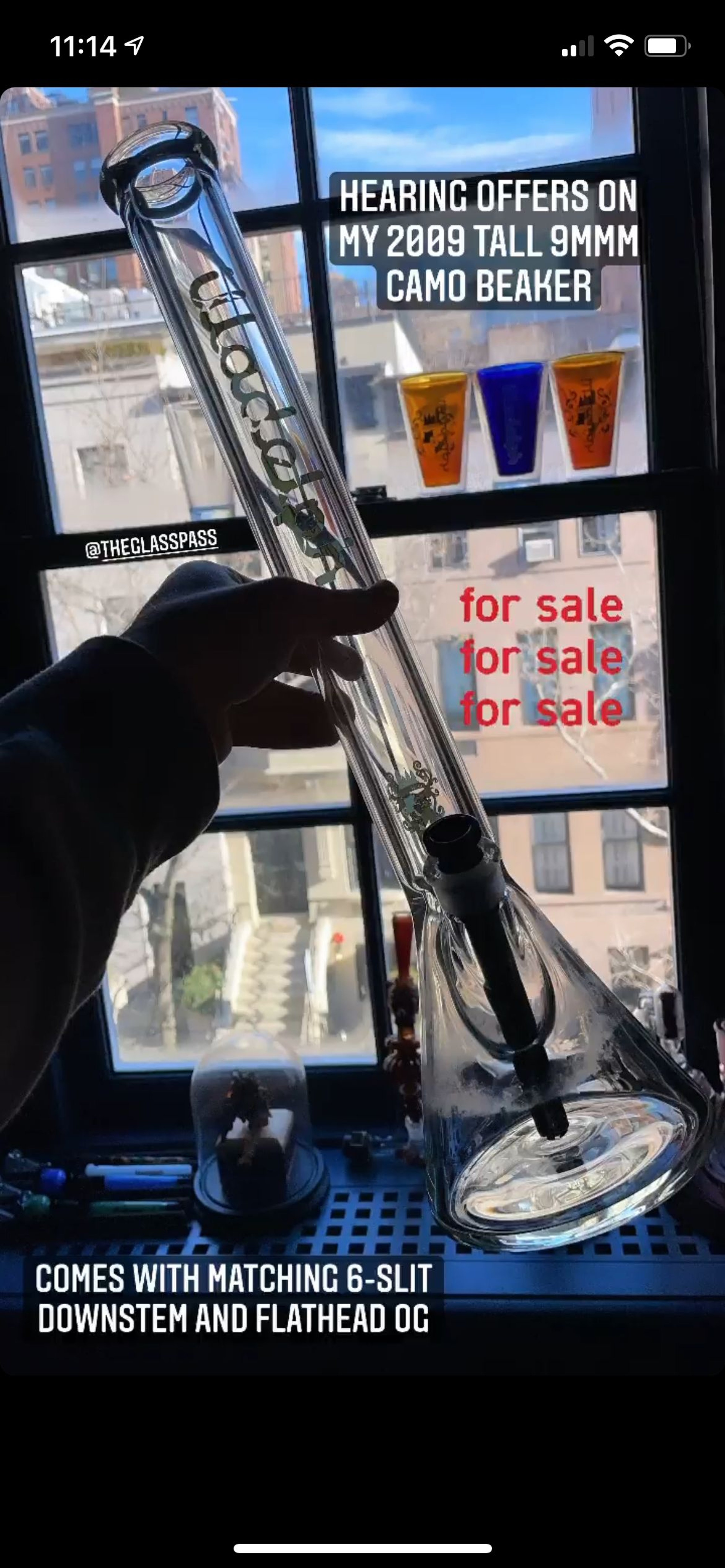 2009 Tall 9mm Camo Beaker image 0