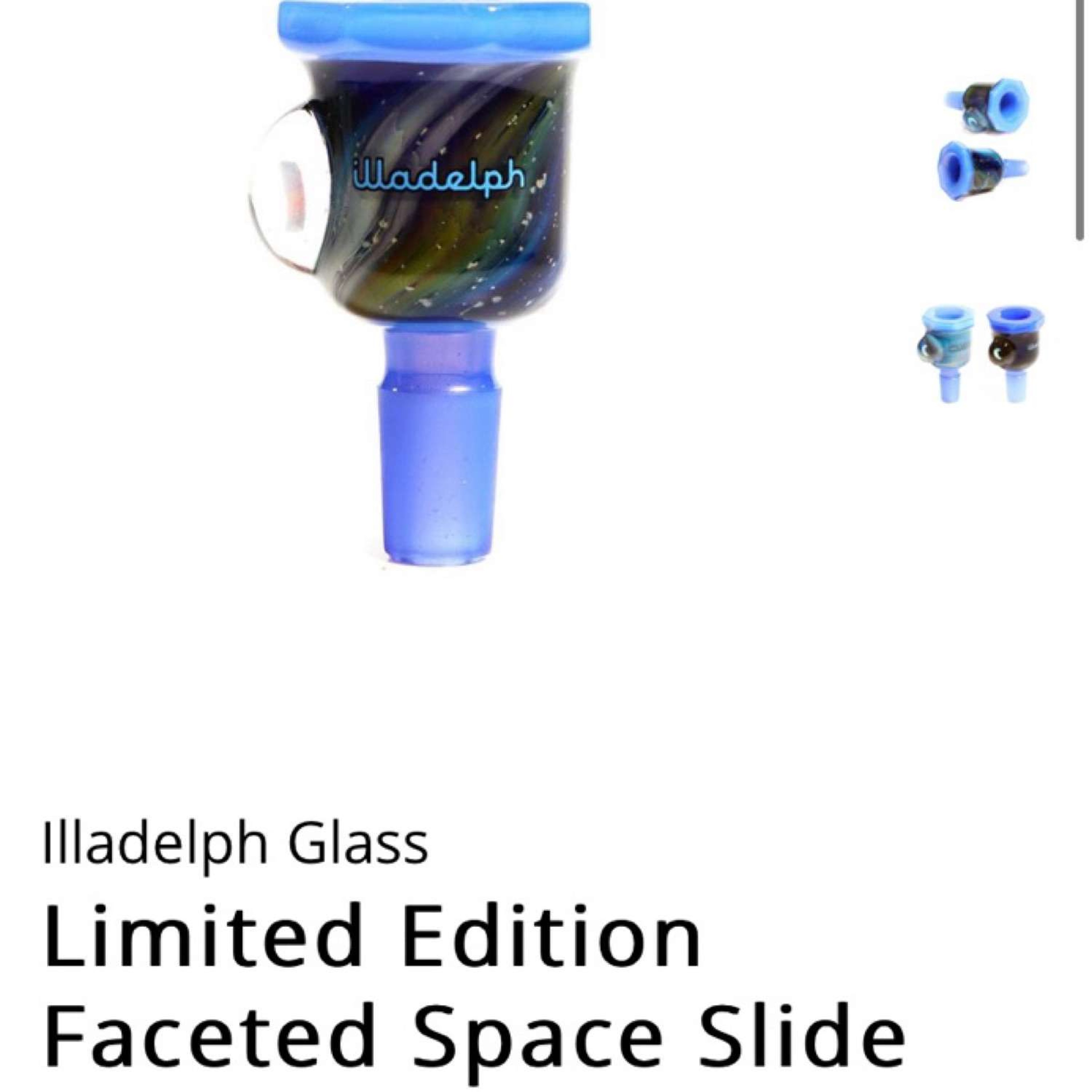 Preview pic of Illadelph Limited Edition Faceted Space Slide and Milky Blue Encalmo Downstem