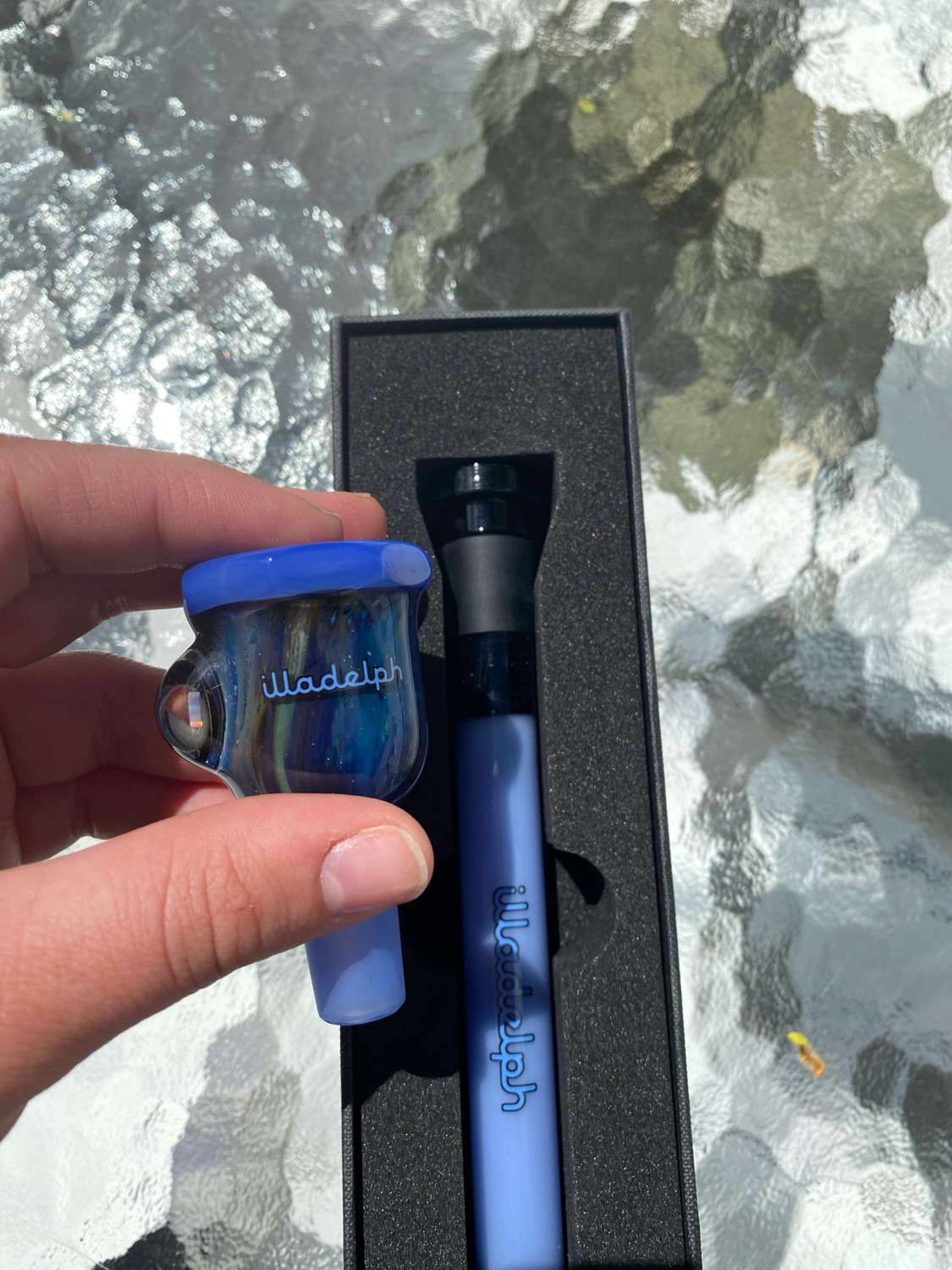 Preview pic of Limited Edition Faced Slide and Milky Blue Encalmo Stem
