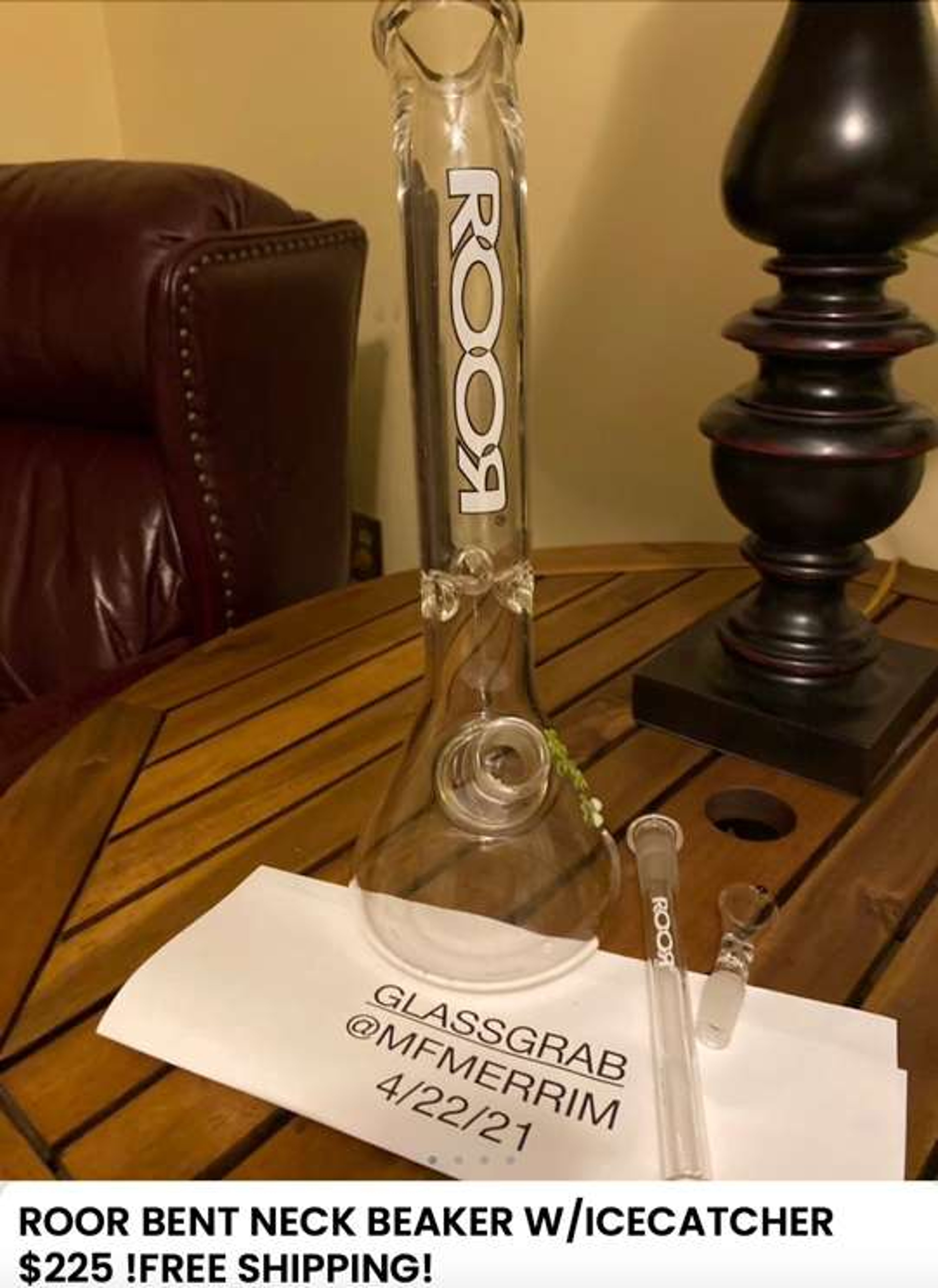 Preview pic of ROOR BENT NECK BEAKER W/ICECATCHER $225 !FREE SHIPPING!