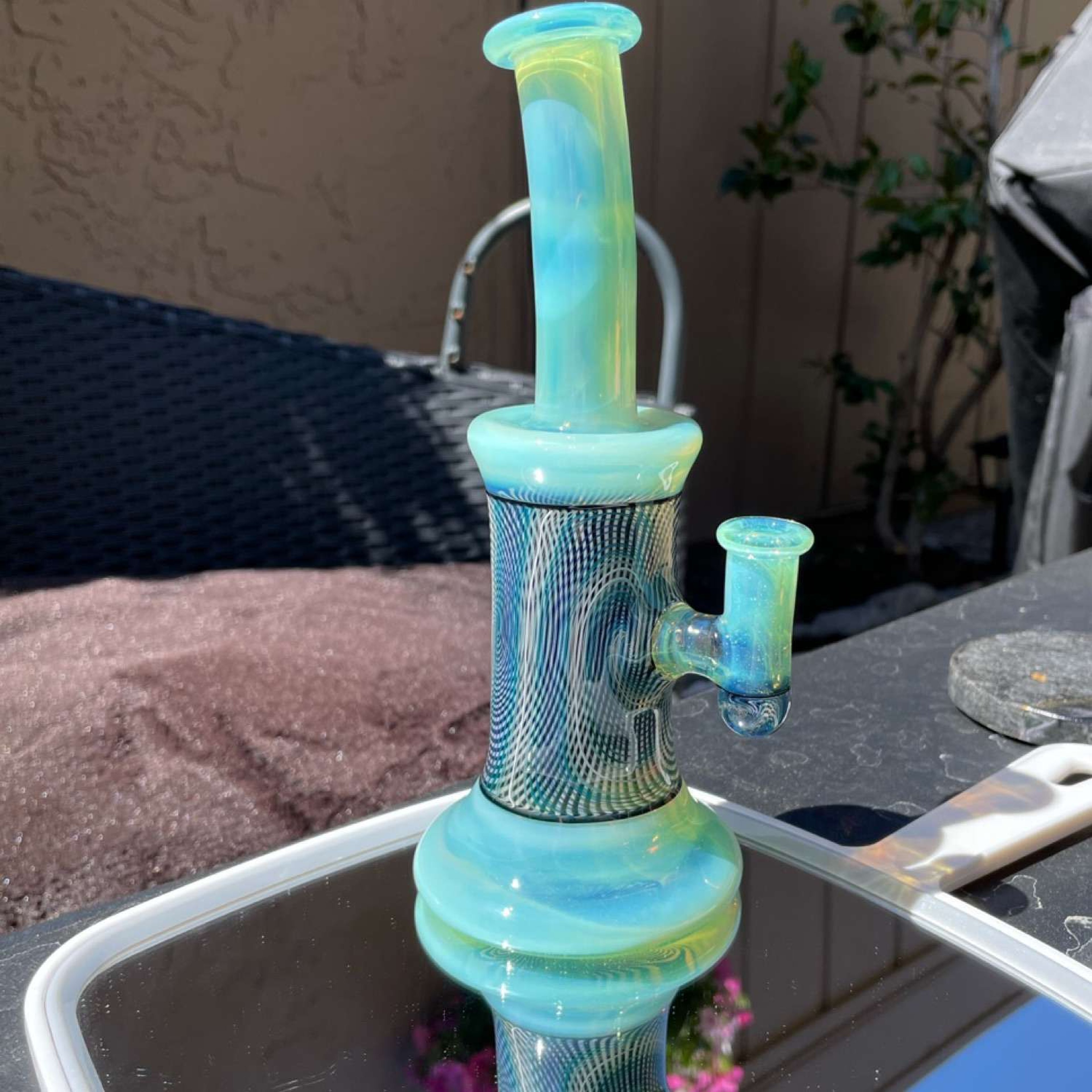 Preview pic of Jareds Glass Hypno Jawn in Sea Slyme