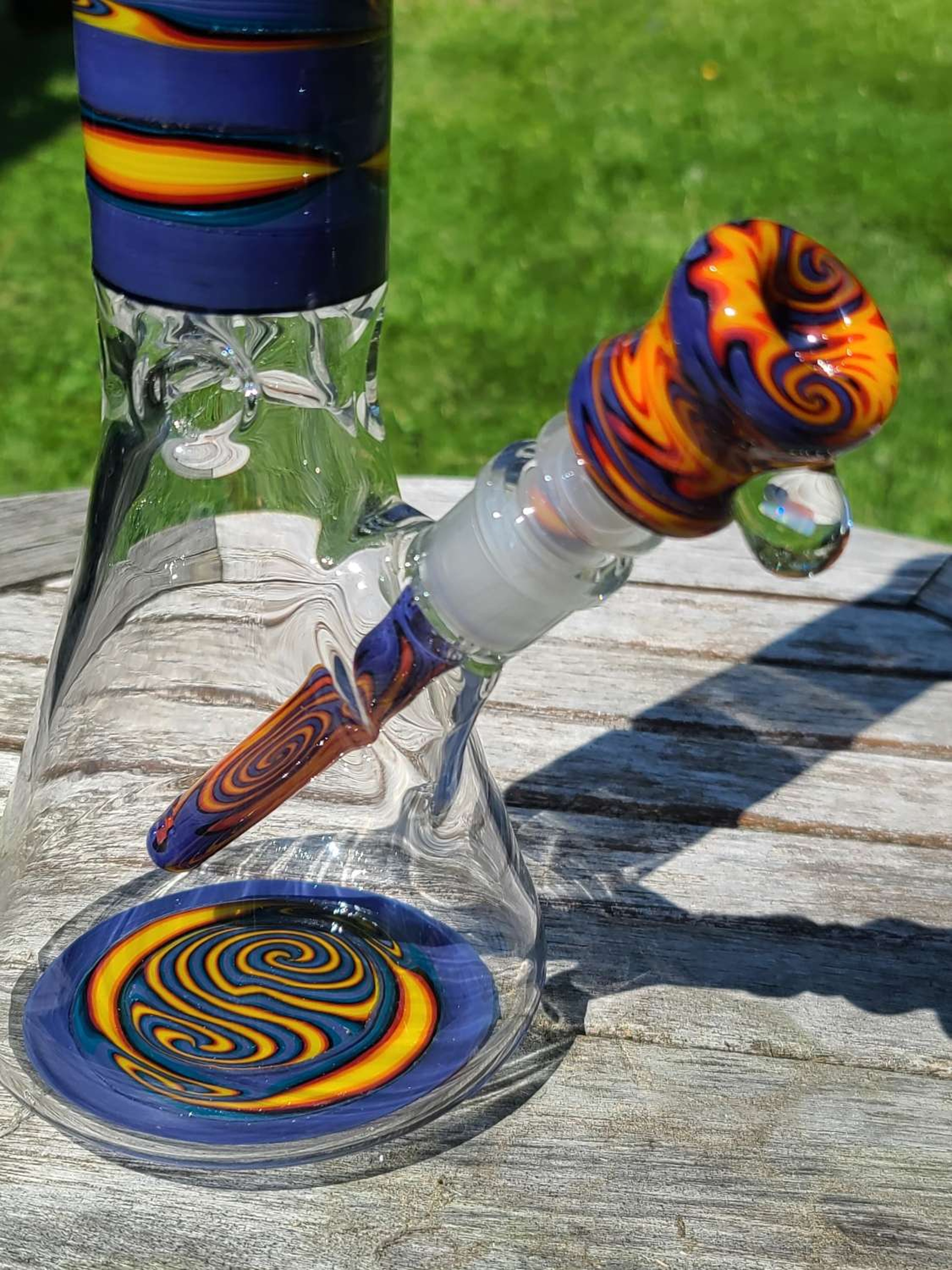 OJ Flame 18" 50mm worked beaker image 0