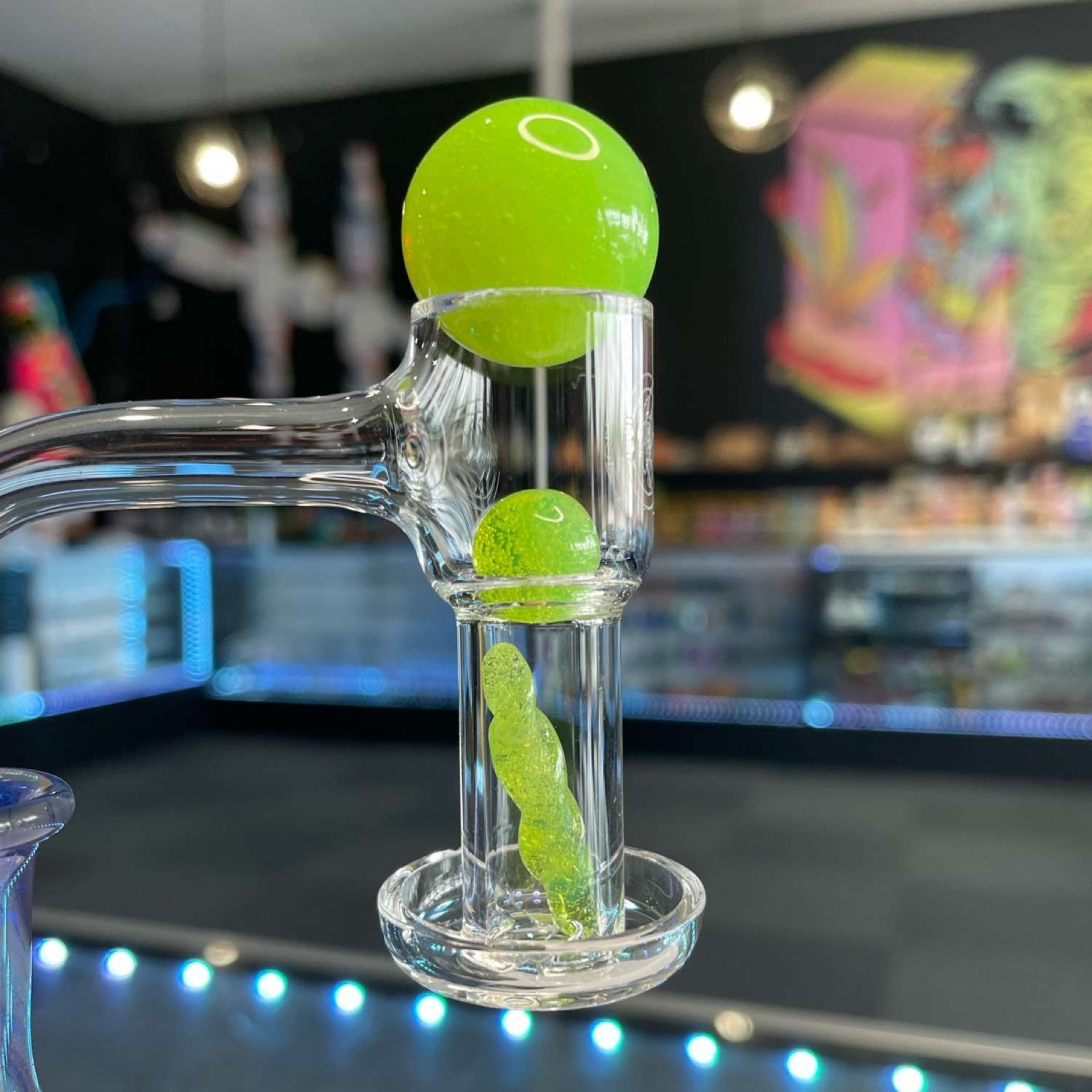 Hand Blown Terp Slurper Marble Set “Slyme” image 0
