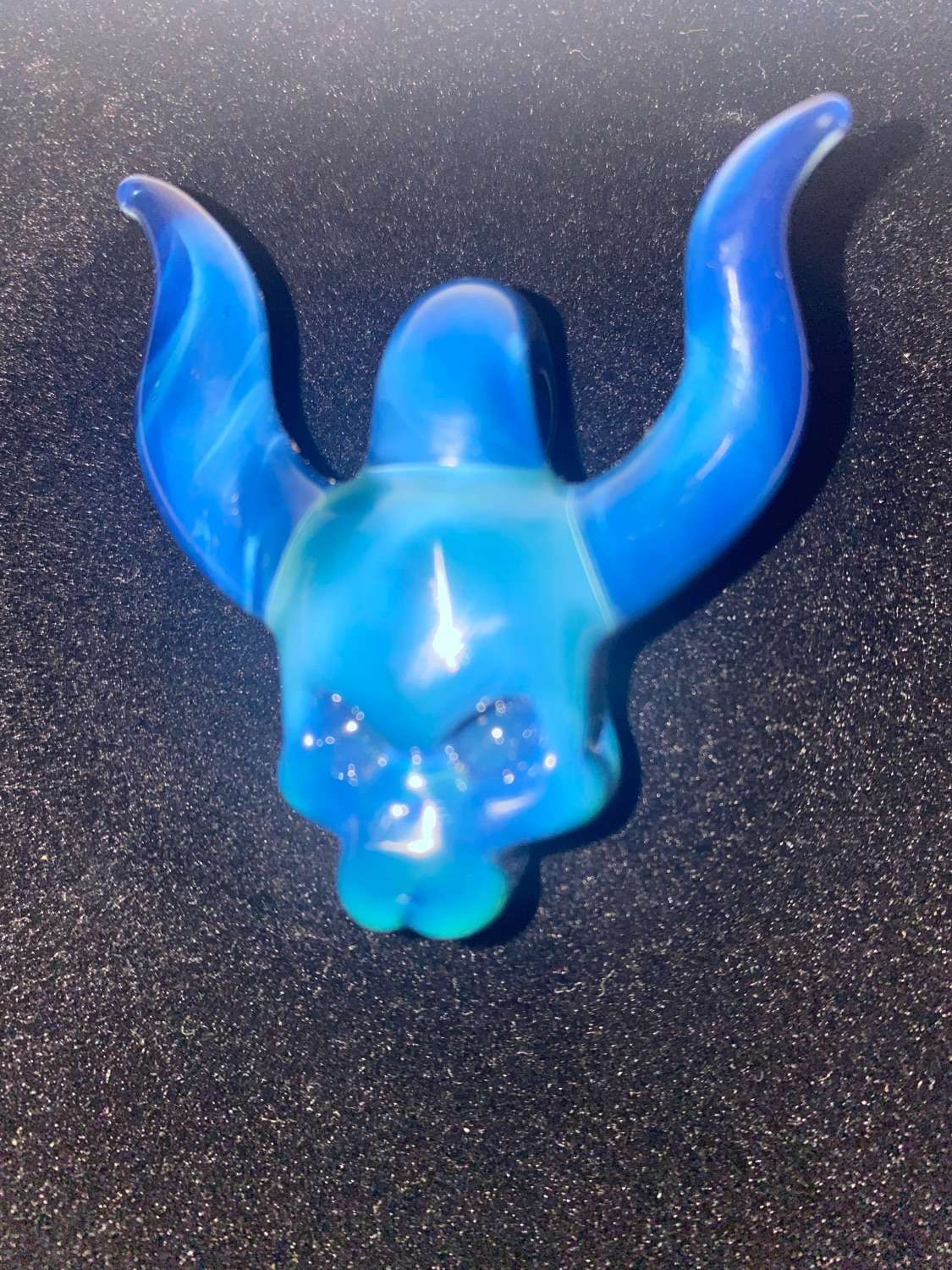 "Horned Skull #7 Blue Slyme" Pendant image 0