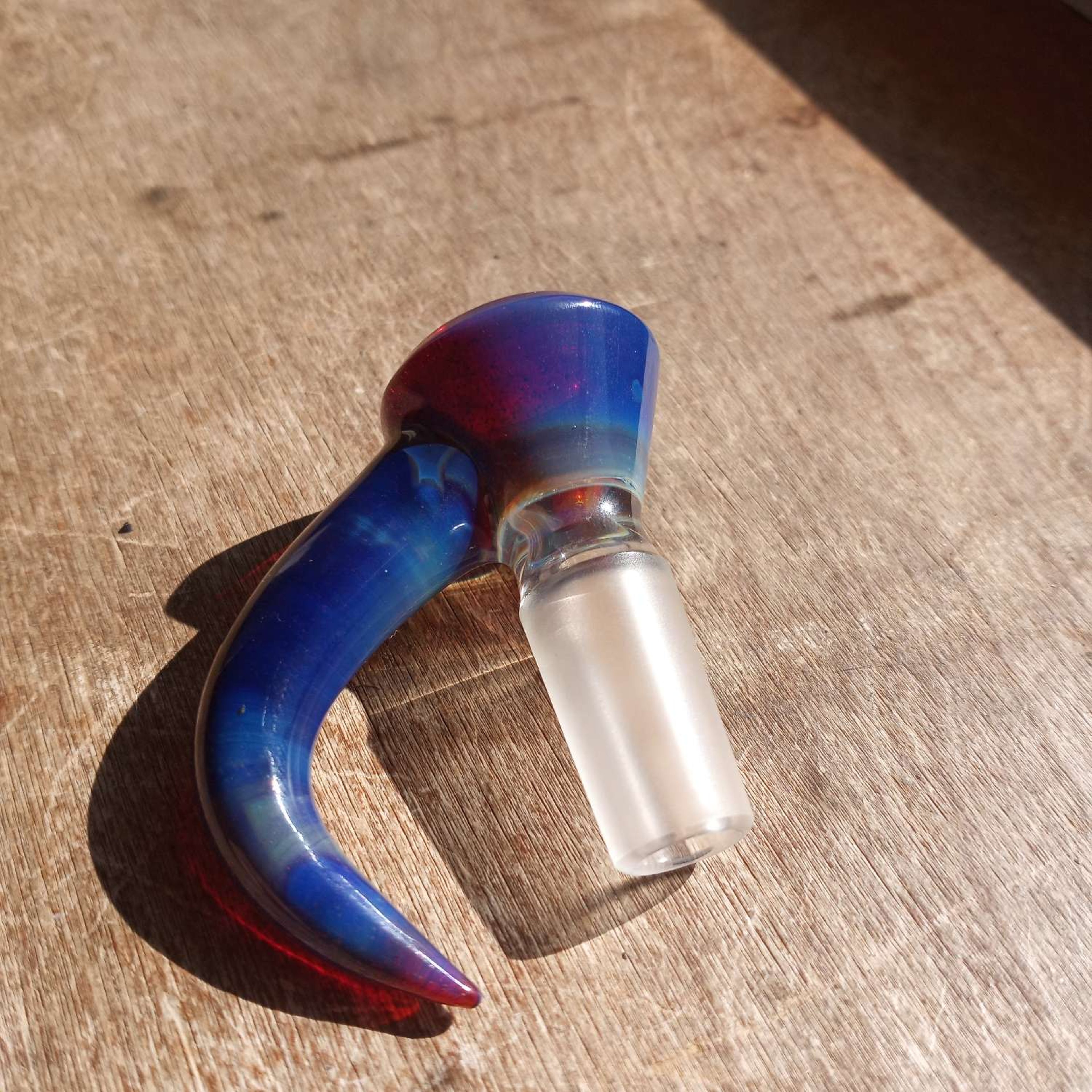 Preview pic of Julioglass 14mm single hole in Amber Purple
