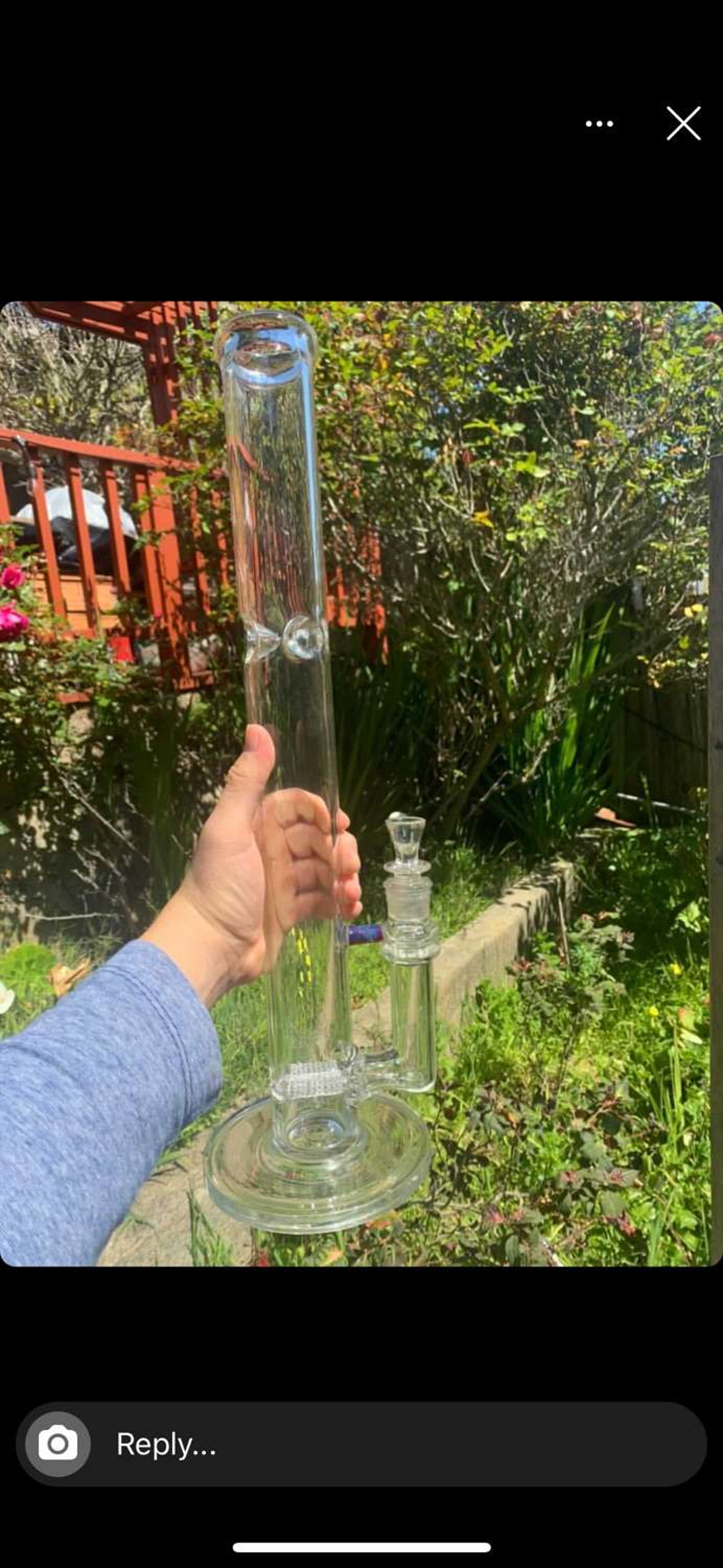 Double Barrel Ashmeglass Tube w Ice Catcher image 0
