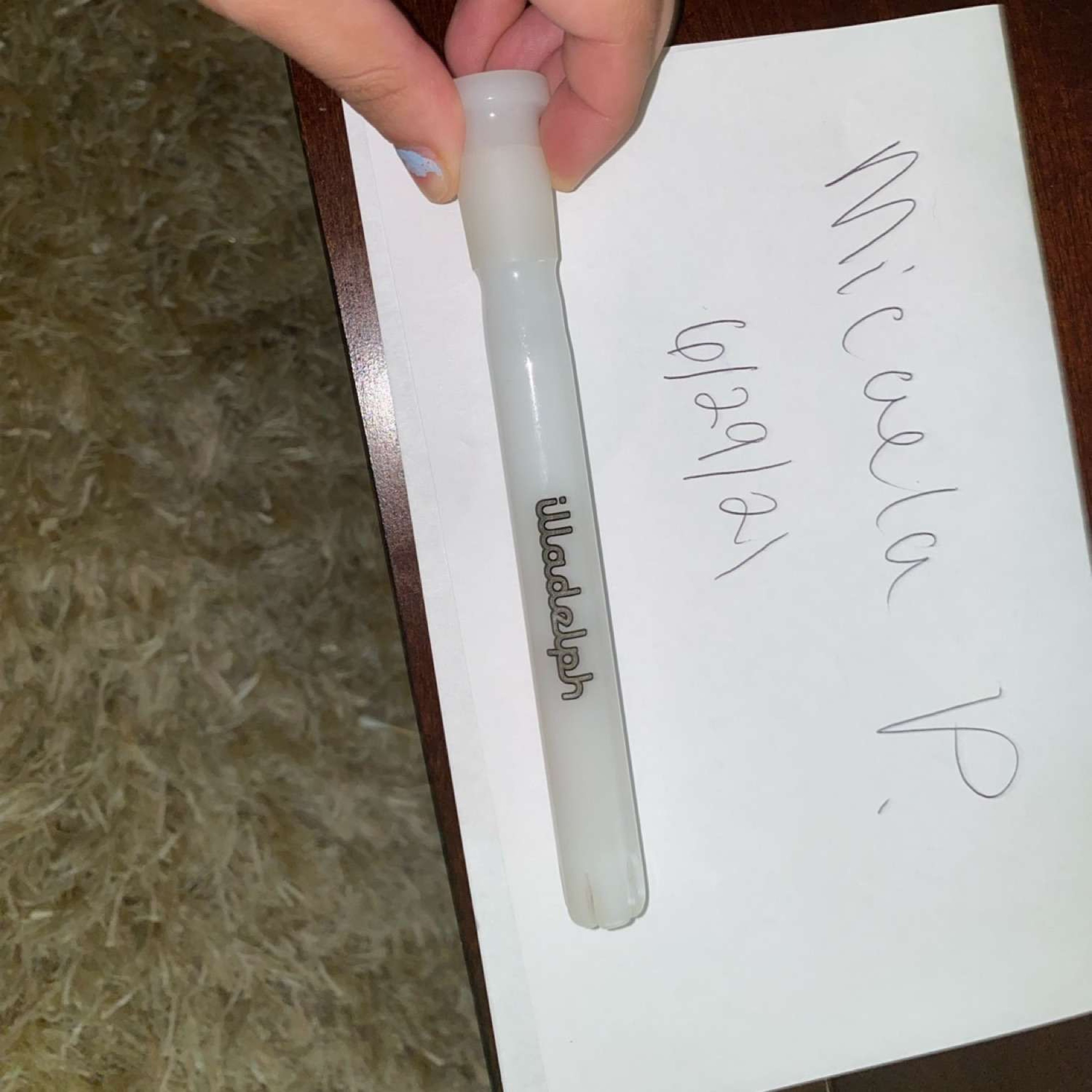 Milky white black label stem image 0