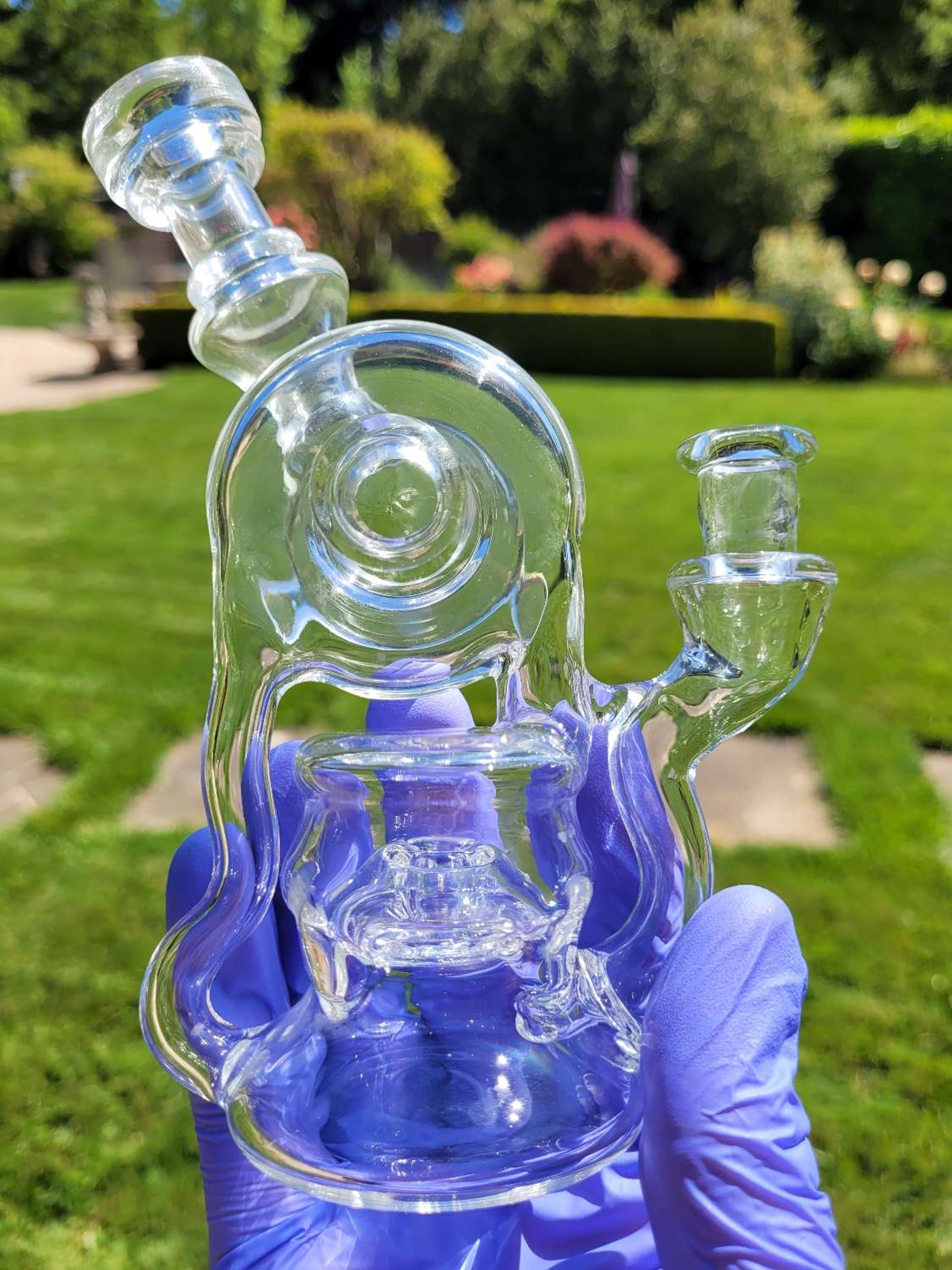 2021 ERY GLASS 2 HOLEPERC 5 SEED FAB SINGLE LOOP RECYCLER OVERNIGHTED image 0