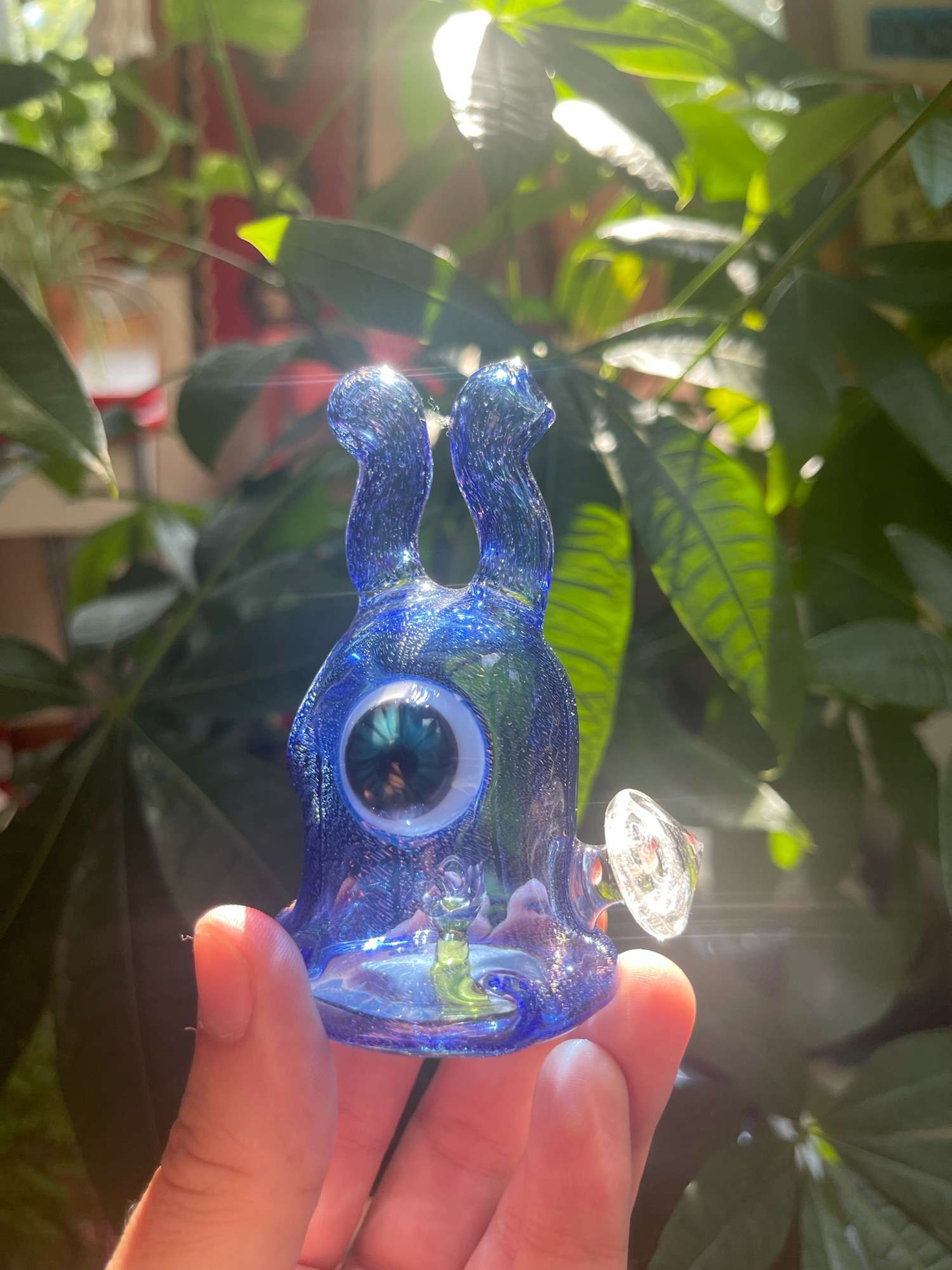 Drewbie Glass Dichro Mini Sluggo with Facets image 0