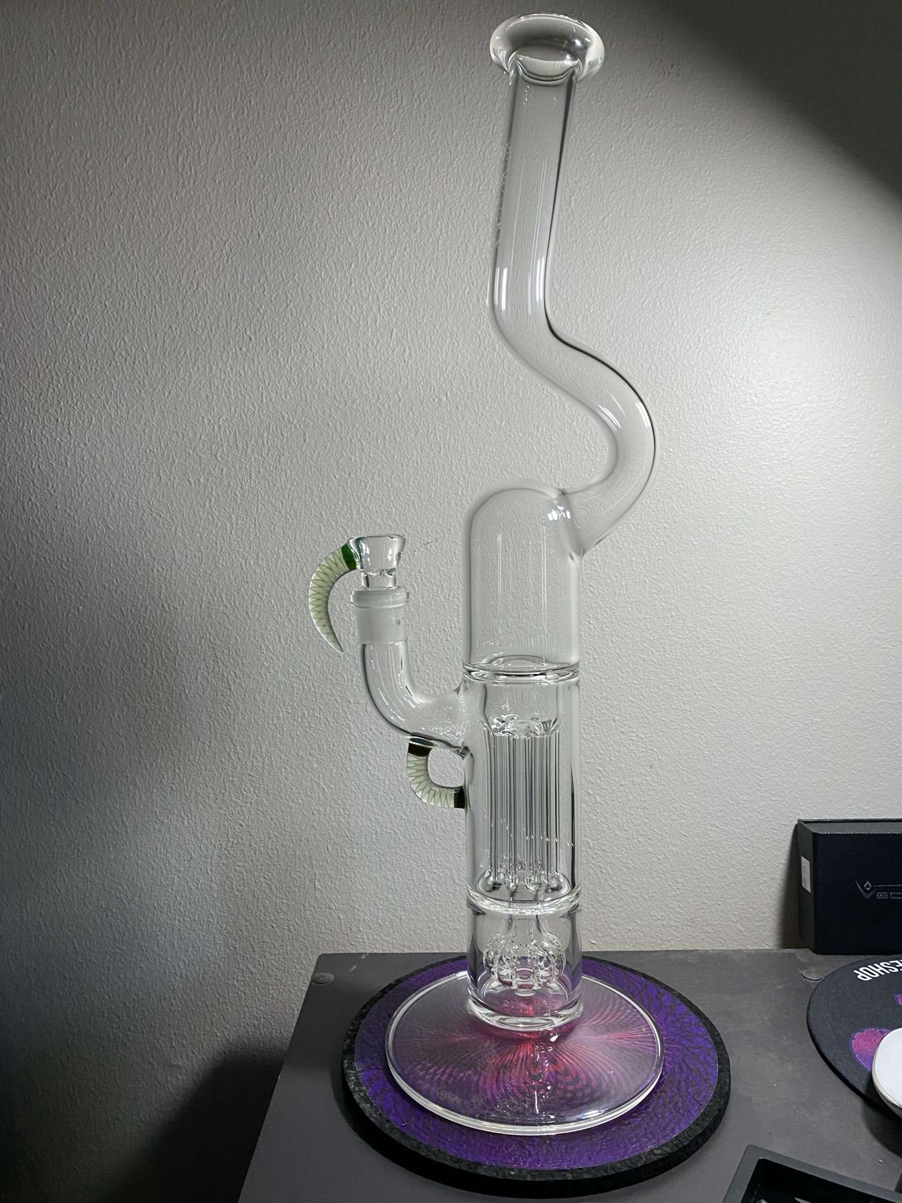 Sovereignty Full Size Natty Neck Straight Foot Peyote Pillar Minor Accent in Jungle Juice with UV Peyote Perk image 0