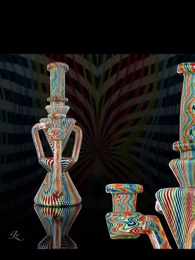 Preview pic of Captncronic X JaredsGlass Hypno Tech Dual Uptake Recycler Set