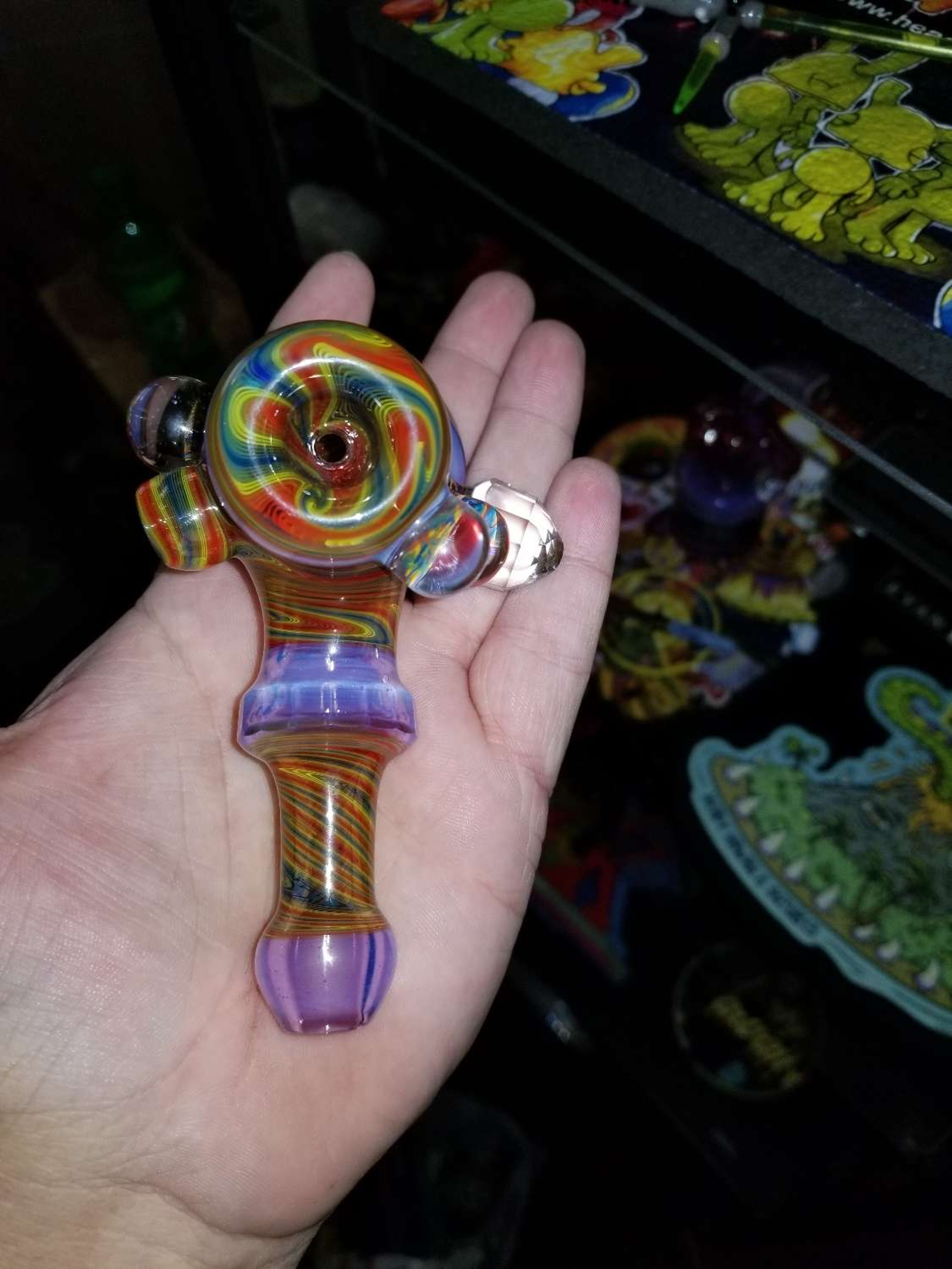 Dry hammer faceted tyedye wigwag style so many colors and angles to look at. 2021 image 0