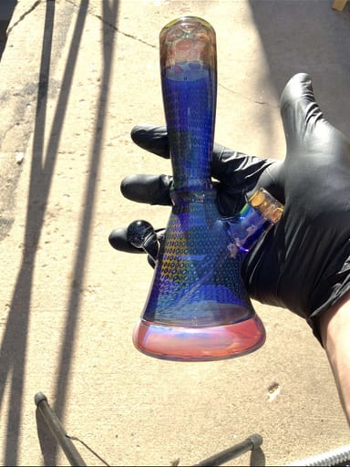 Preview pic of Sandspirit Glass (JW) Fumed Polka Dot Snakeskin Tube