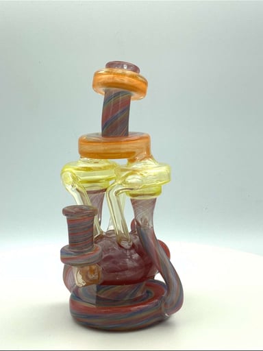 Preview pic of MShea Orange / Red Tie Die Double Drain Recycler