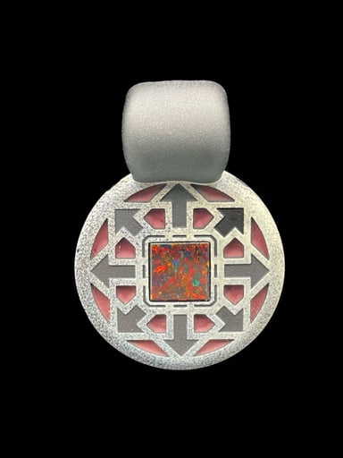 Preview pic of GlassMaze Tribal Carved Pendant 4