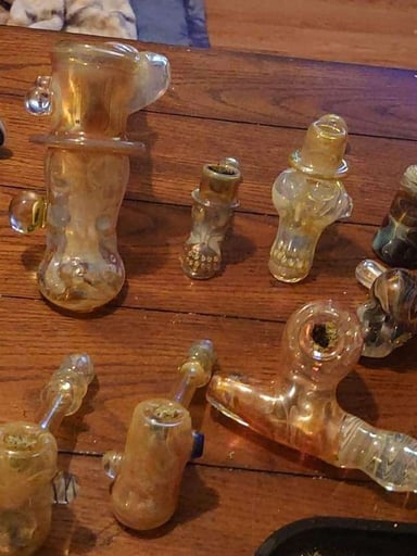 Preview pic of Snodgrass family glass line up for sale 