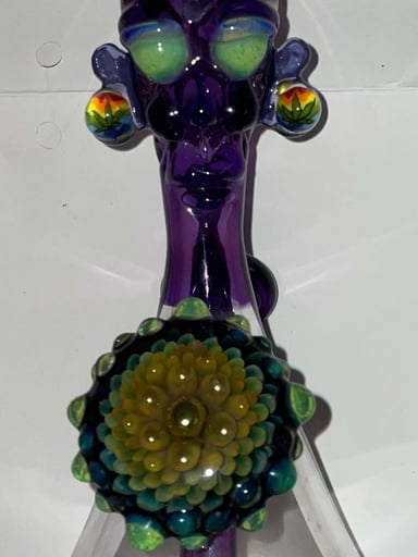 Preview pic of Truchalk Glass Purple Drip Freddy Jammer Rig with Highly Educated Bagnger