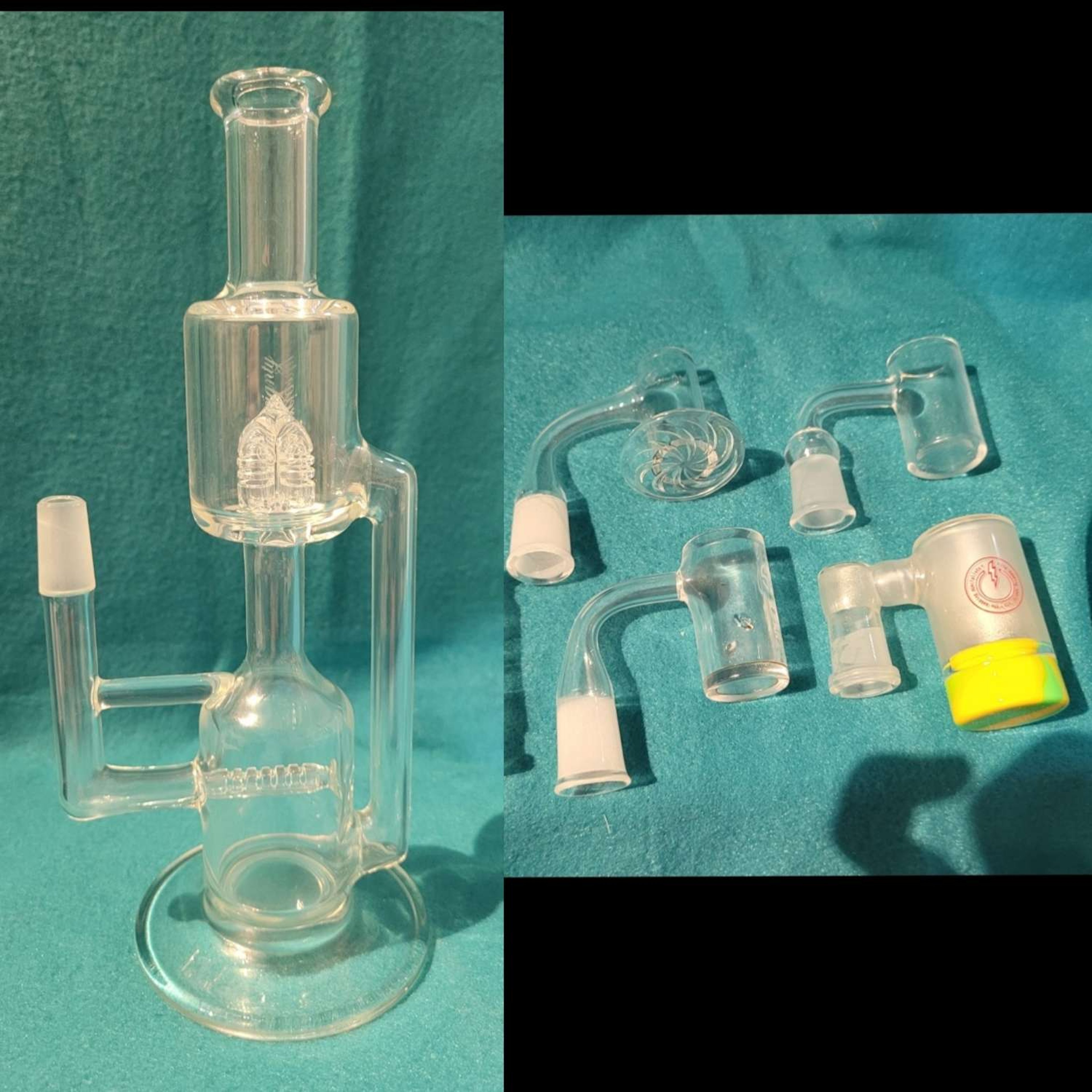 14mm male Sovereignty mini Hornet +4 female bangers +e banger coil + adapters+ reclaim catcher +more image 0