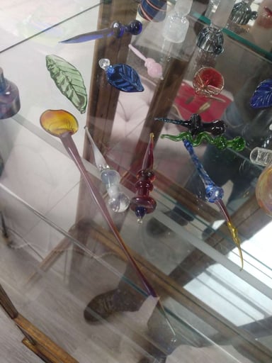 Preview pic of Assorted janky dabbers/stirrers/leaf pendants